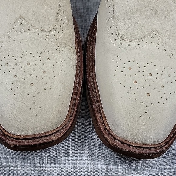 Heschung Wingtip Oxford Cream Suede leather Dress Shoe men\'s SZ 10.5 main image 14